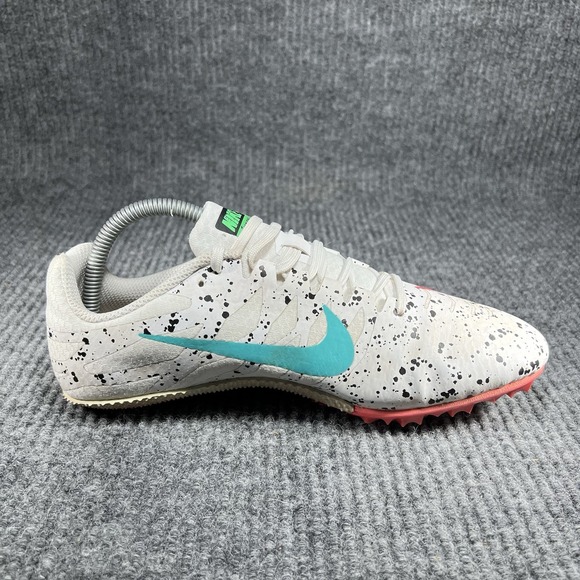 Nike Zoom Rival S 9 Men's Size 8 Paint Splatter White Crimson Jade 907564-101 - Picture 7 of 14